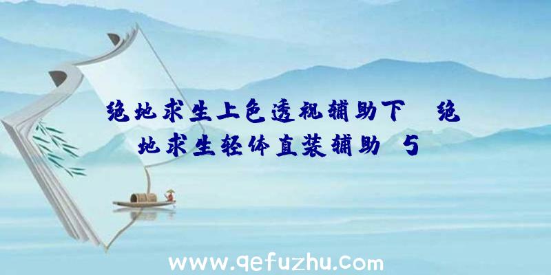 「绝地求生上色透视辅助下」|绝地求生轻体直装辅助v5